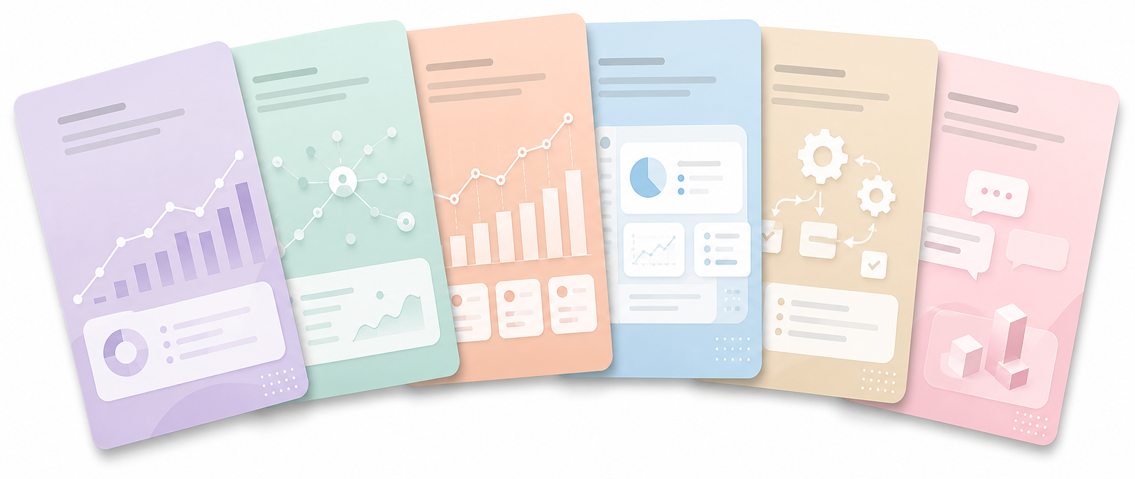 The six Money AI Guide PDF covers fanned out, each showing charts, dashboards and automation diagrams